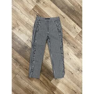ZARA - High Waist Black/White Gingham Pants Size XS